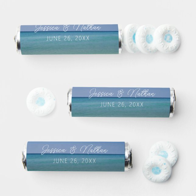  Beautiful Beach Horizon Personalized Wedding Breath Savers® Mints (Assorted)