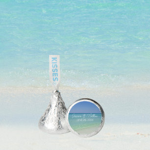 Beautiful Beach Horizon Personalized Wedding Hershey®'s Kisses®