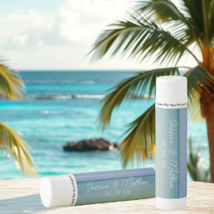 Beautiful Beach Horizon Personalized Wedding Lip Balm