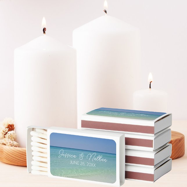  Beautiful Beach Horizon Personalized Wedding Matchboxes (Creator Uploaded)