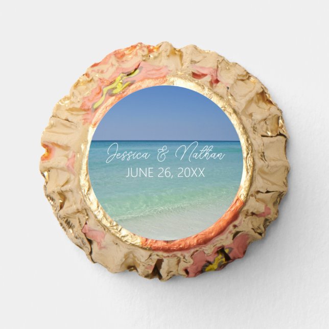  Beautiful Beach Horizon Personalized Wedding Reese's Peanut Butter Cups (Front)