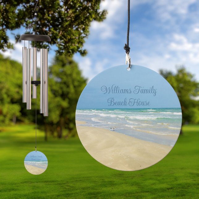 Beautiful Beach House Custom Coastal Home Wind Chime (Outdoor)
