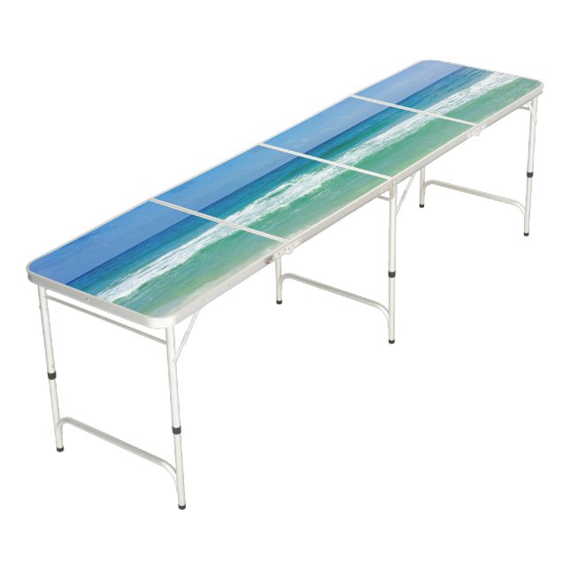 Beautiful Beach House Ocean Photography Beer Pong Table (Angled)