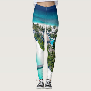 Beautiful Beach Landscape Leggings