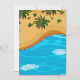 Beautiful Beach Landscape Thank You Card