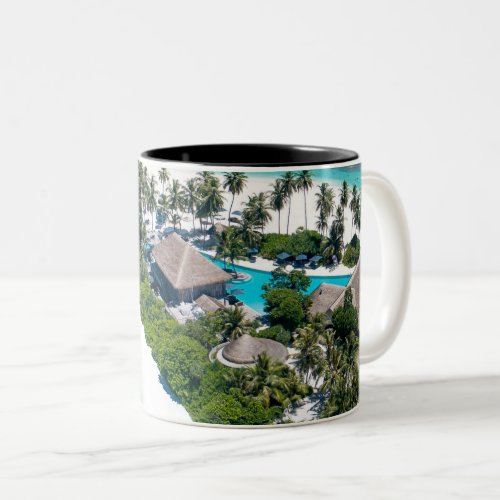 Beautiful Beach Landscape Two_Tone Coffee Mug