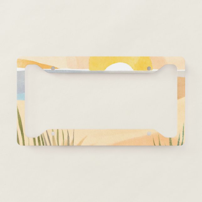 beautiful beach license plate frame (Front)