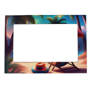 beautiful beach magnetic frame