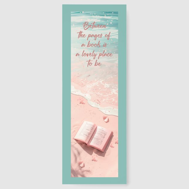Beautiful Beach Motivational Bookmarks (Back)
