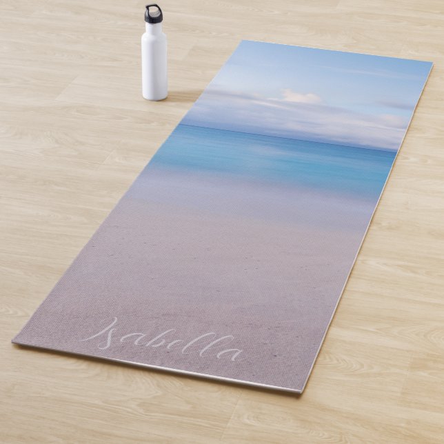 Beautiful Beach Ocean Sea Personalized Yoga Mat (In Situ)