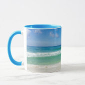 Beautiful Beach Photography Blue Ocean Custom Mug (Left)