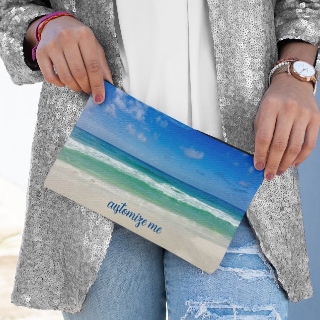 Beautiful Beach Photography Personalized Vacation Accessory Pouch (Creator Uploaded)
