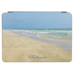 Beautiful Beach Photography Sandpiper Monogram iPad Air Cover