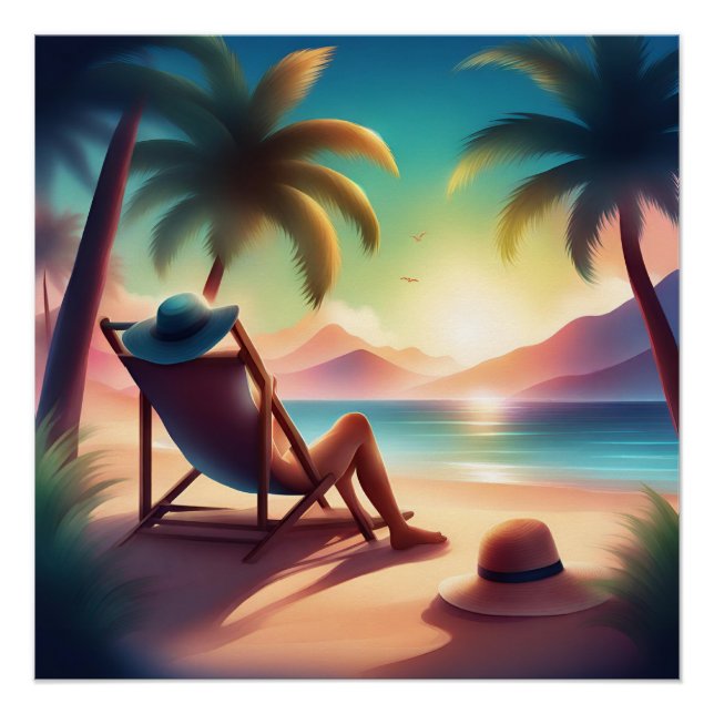 beautiful beach poster (Front)