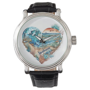 Beautiful Beach Sand Ocean Palm Trees Watch