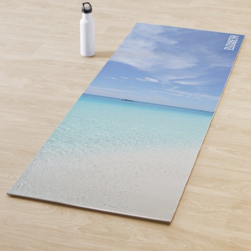 Beautiful Beach Scene Personalized Yoga Mat