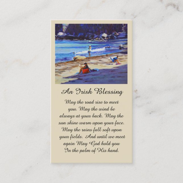 Beautiful Beach Scene Sympathy Card (Front)