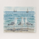 Beautiful Beach Seagulls Ocean Vacation Retirement Jigsaw Puzzle<br><div class="desc">Beautiful Beach Seagulls Ocean Vacation for those dreaming of getting away or going on vacation  Perfect for a Retirement gift</div>