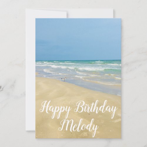Beautiful Beach Seaside Photography Happy Birthday Card