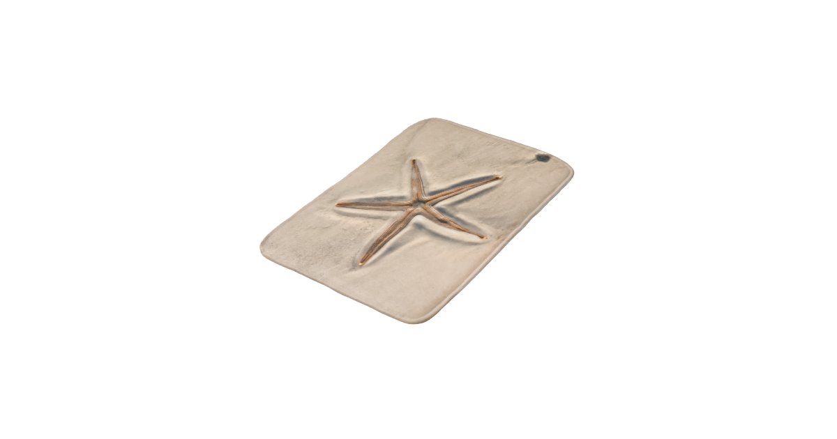 Beautiful Beach Starfish Bath Mat Zazzle