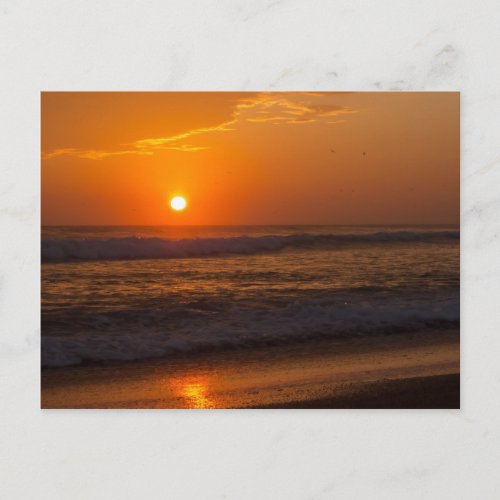 Beautiful Beach Sunset Postcard