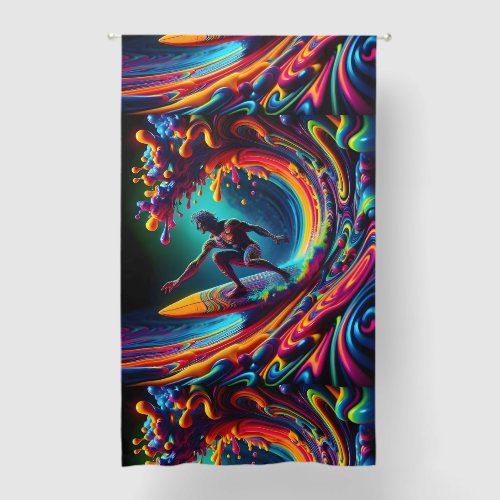 Beautiful Beach surf  Blackout Curtains
