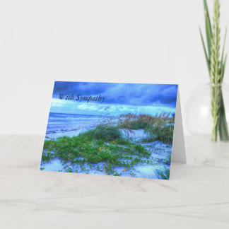 Beautiful beach sympathy card