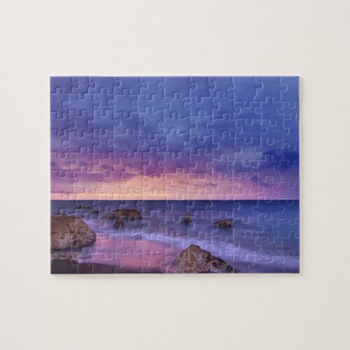 Beautiful Beach Travel Photo Sunset Jigsaw Puzzle