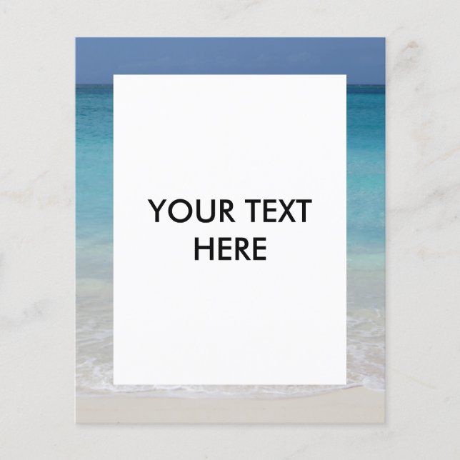 Beautiful Beach | Turks and Caicos Photo Flyer (Front)
