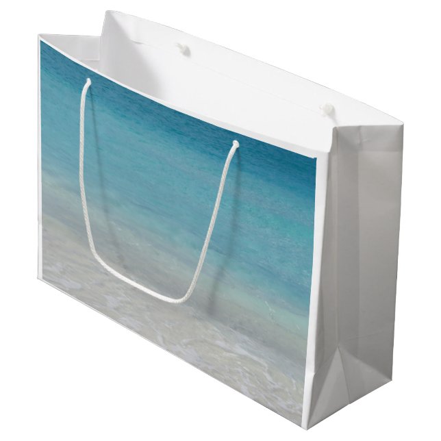 Beautiful Beach | Turks and Caicos Photo Large Gift Bag (Front Angled)