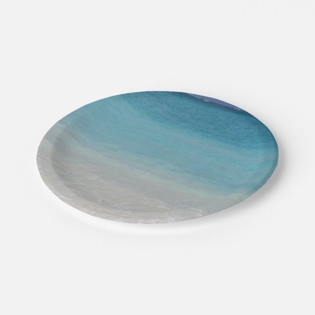 Beautiful Beach | Turks and Caicos Photo Paper Plates (Angled)