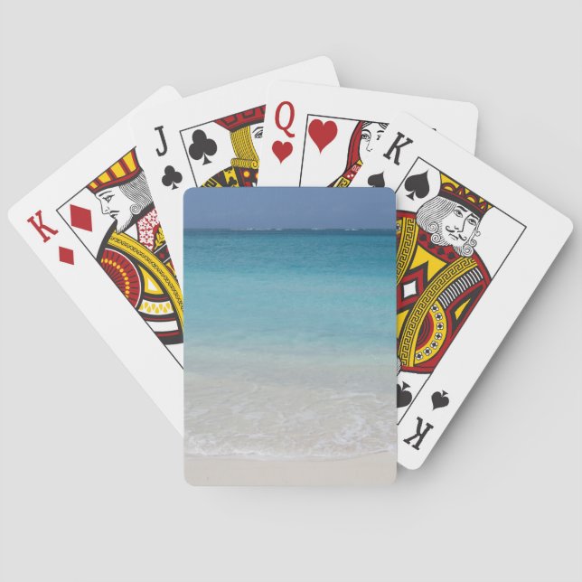 Beautiful Beach | Turks and Caicos Photo Poker Cards (Back)