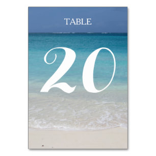 Beautiful Beach Turks and Caicos Photo Table Number