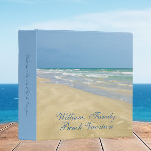 Beautiful Beach Vacation Custom Ocean Photo Album 3 Ring Binder
