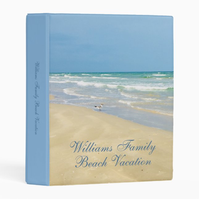 Beautiful Beach Vacation Custom Ocean Photography Mini Binder (Front/Spine)