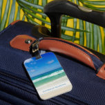 Beautiful Beach Vacation Personalized Seaside Luggage Tag<br><div class="desc">A beautiful ocean photograph taken in the ideal vacation destination of Destin, Florida makes a pretty personalized beach vacation luggage tag for a coastal trip. The gorgeous green waters of Sandestin wash up to the sandy seashore underneath serene blue skies to make the perfect scenic photo design for your tropical...</div>