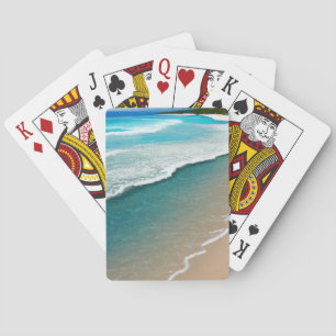 Beautiful beach view poker cards