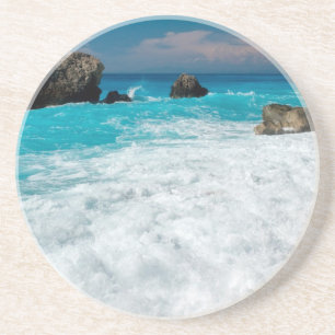 Beautiful Beach Water Surf Aloha Hawaiian Wedding Drink Coaster