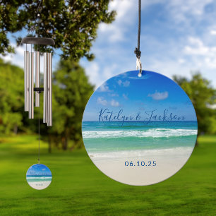Beautiful Beach Waves Photography Custom Wedding Wind Chime