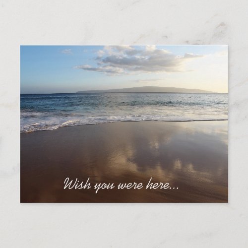 Beautiful Beach Wish You Were Here Postcard