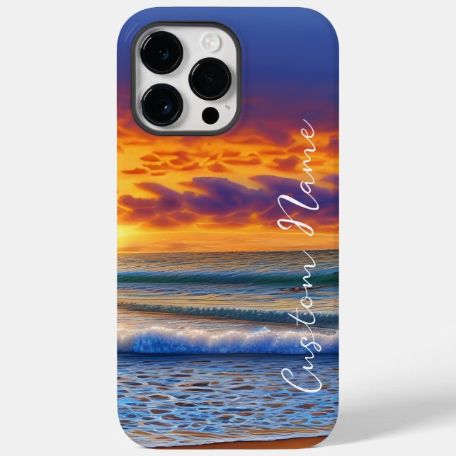 beautiful beaches and clear ocean waters sunset Case-Mate iPhone case (Back)