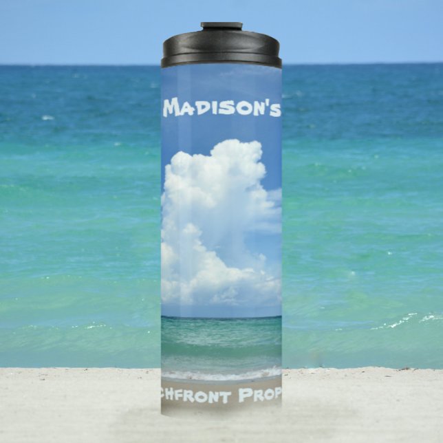 Beautiful Beachfront Property Personalized Thermal Tumbler (Creator Uploaded)
