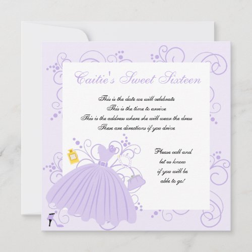 Beautiful Beautiful Dress Invitation