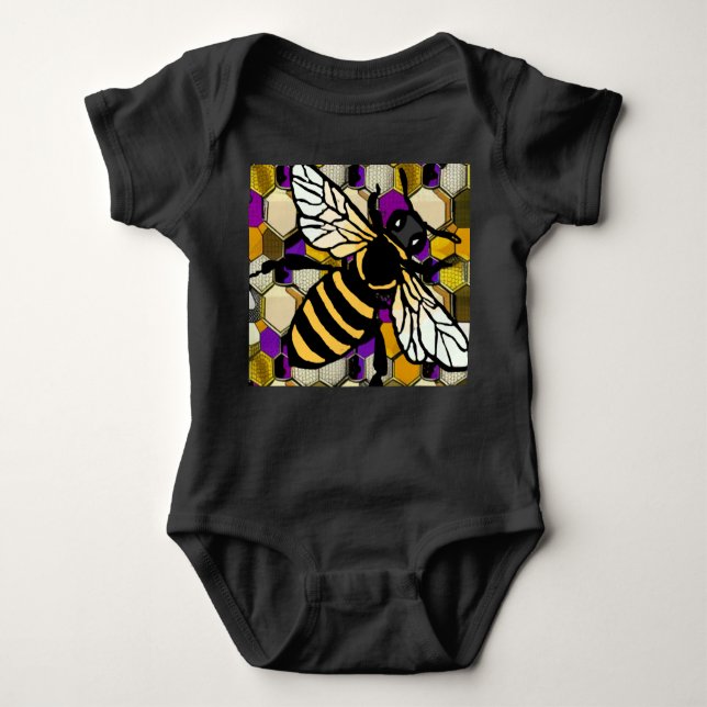 Beautiful Bee Baby Bodysuit (Front)