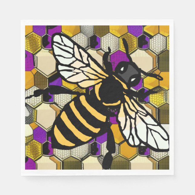 Beautiful Bee Napkins (Front)