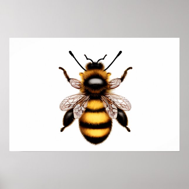 Beautiful Bee Portrait  Poster (Front)