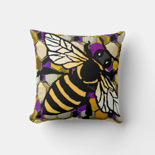 Beautiful Bee Throw Pillow