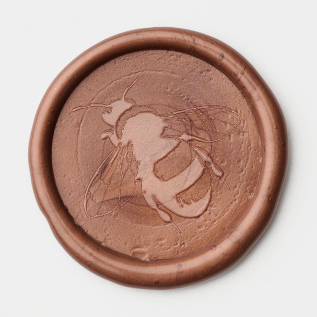 Beautiful Bee Wax Seal Sticker (Front)