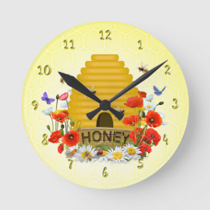 Beautiful Beehive Round Clock