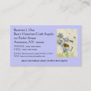 BEAUTIFUL BEES ON FLOWERS ~ BUSINESS ~CONTACT CARD
